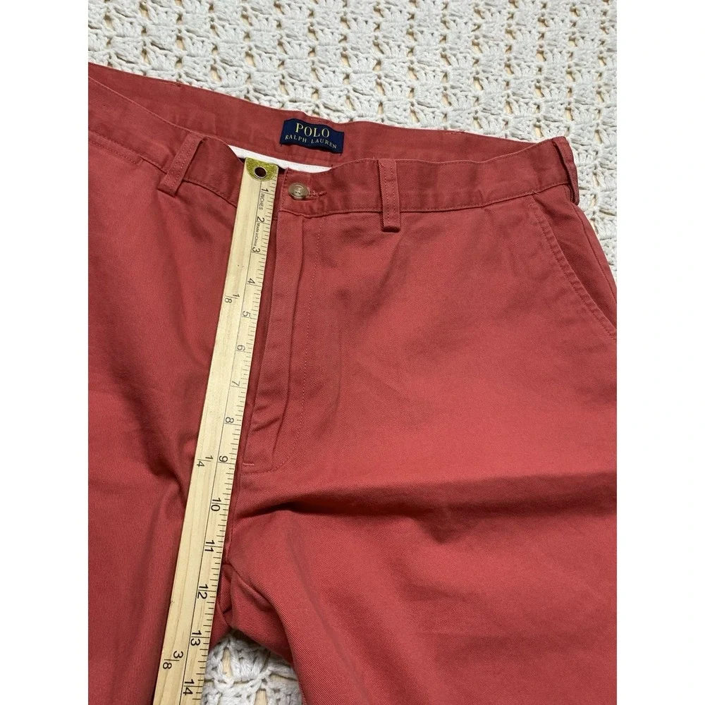 Polo Ralph Lauren Chino‎ Shorts Mens W36 L9  Flat Front Classic Pink  100%Cotton